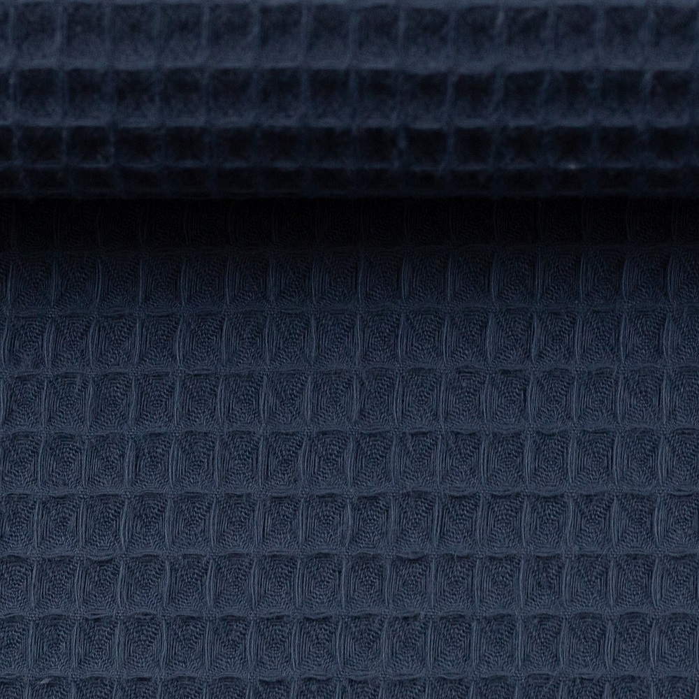 Waffel-Pique NELSON jeansblau l | Ökotex | ab 50 cm