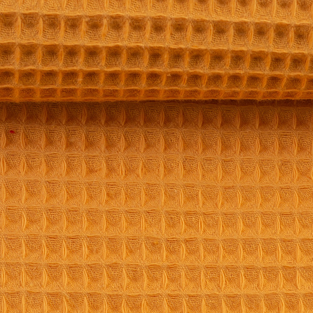 Waffel-Pique NELSON senf | Ökotex | ab 50 cm