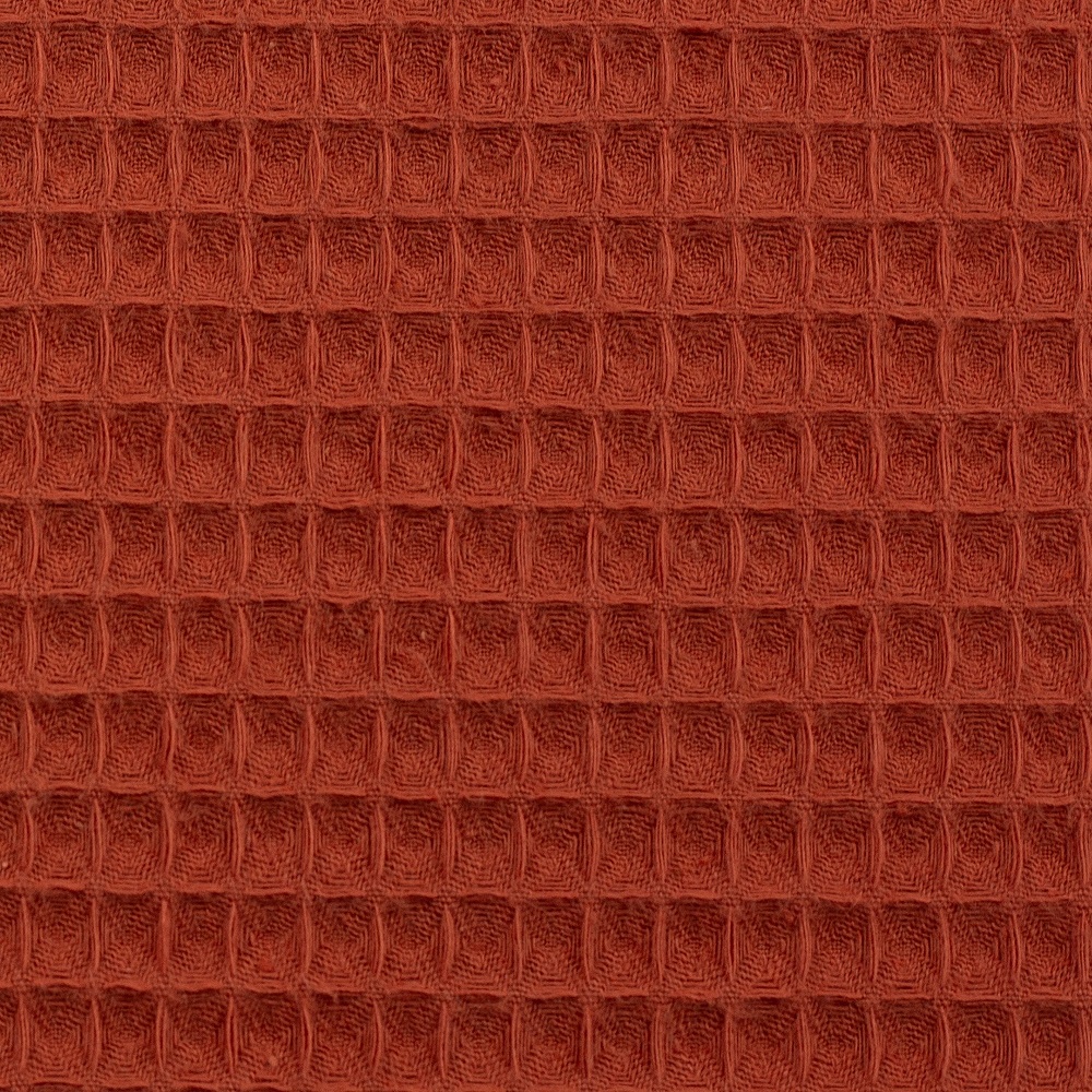 Waffel-Pique NELSON terracotta | Ökotex | ab 50 cm 2