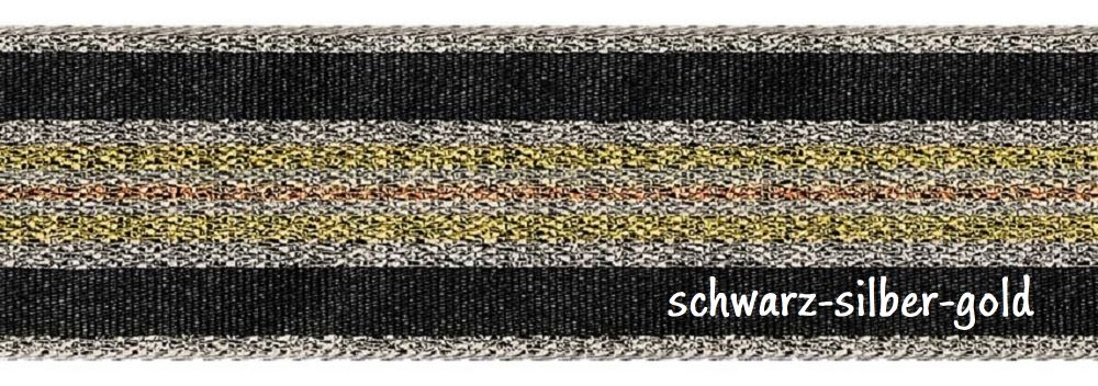 Lurexband Winter Stripe | 25 mm | 2 Farben 3