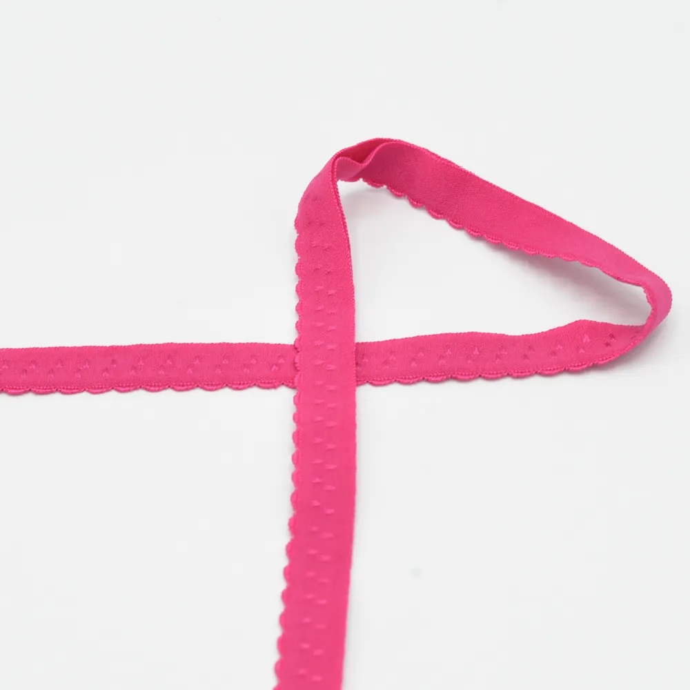 Elastisches Einfaßband | Schrägband | Gummiband für Unterwäsche | 12 mm | fuchsia