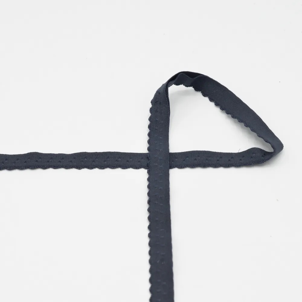 Elastisches Einfaßband | Schrägband | Gummiband für Unterwäsche | 12 mm | anthracit
