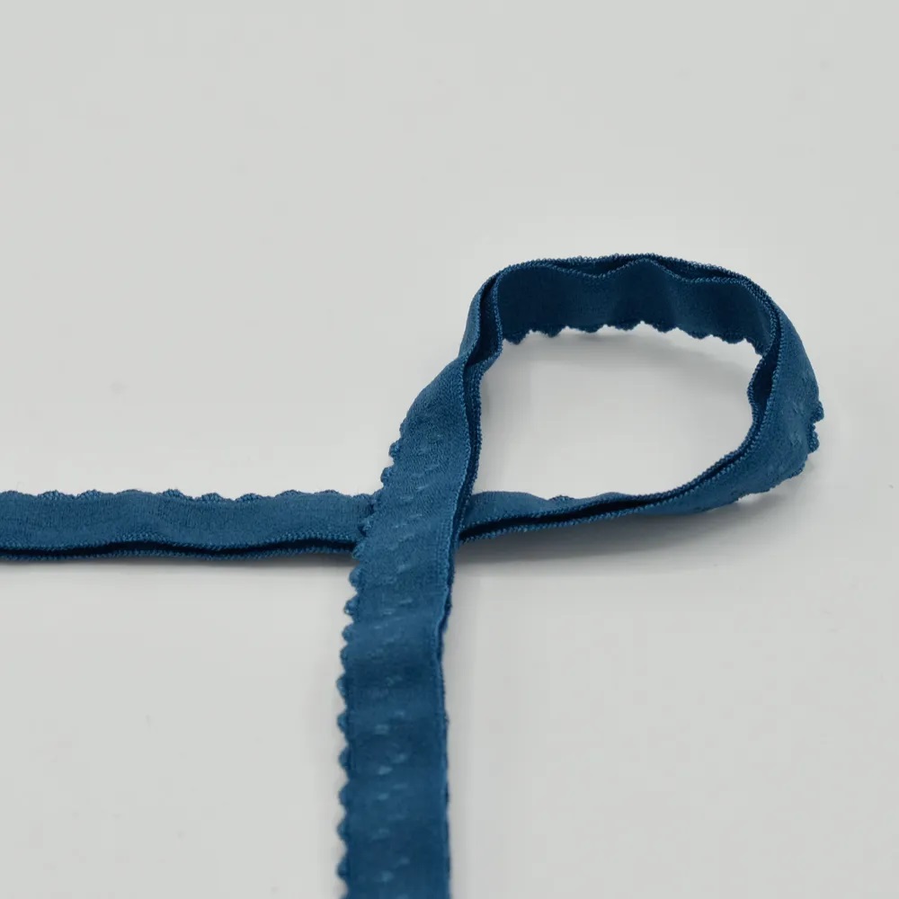 Elastisches Einfaßband | Schrägband | Gummiband für Unterwäsche | 12 mm | petrol