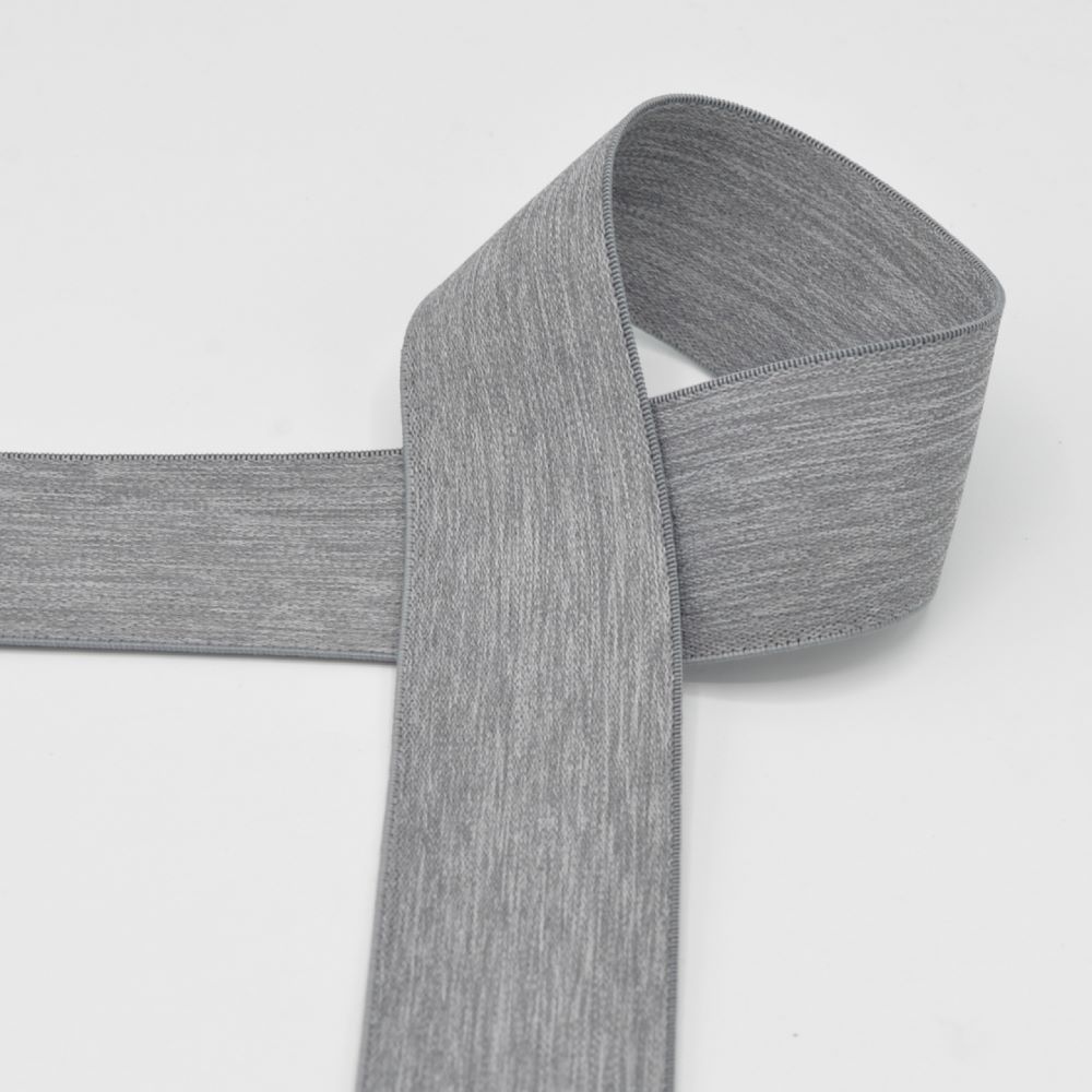 Gummiband 40 mm breit | light grey melange