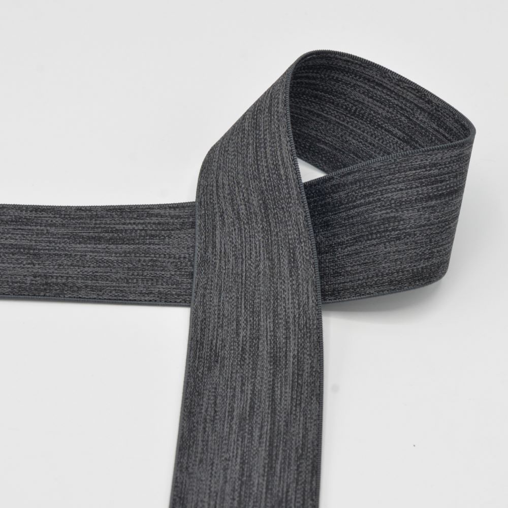 Gummiband 40 mm breit | dark grey melange