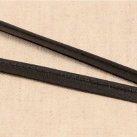 Satin Paspelband uni 10 mm | schwarz