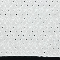 Baumwollstoff Blusenstoff | Embroidery 2-Side | weiß 2
