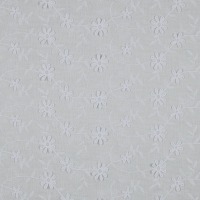 Baumwoll-Voile mit Stickerei | FLOWERS | weiß 3