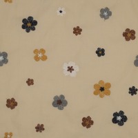Baumwoll Voile Embroidery FLOWERS | sand 3