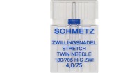 Schmetz Zwillings-Nähmaschinennadel 130/705 Stretch 75/4.0 mm 2