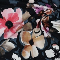 Baumwolljersey Digitaldruck FLOWERS | jeans | by Poppy | Ökotex 2