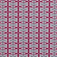 Baumwollpopeline KIM | grafisches Muster | grau-pink | Ökotex 2
