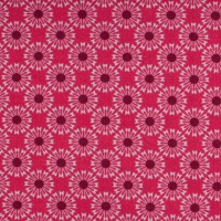 Baumwollpopeline KIM | Blütenkreise | pink | Ökotex 2