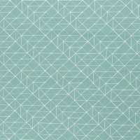 Baumwollstoff Popeline KURT | geometrisches Muster, mint | Ökotex 3