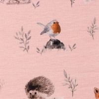 Baumwolljersey FOREST ANIMALS | by Christiane Zielinski | Waldtiere, rosa | Ökotex 3