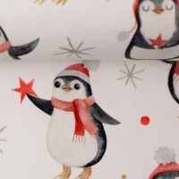 Sweat HOLLY | Weihnachten | Pinguine mit roter Mütze | naturweiß | Swafing | Ökotex 2