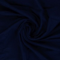 Musselin | Double Slub | SOREA | Leinenoptik | uni | dunkelblau | ab 50 cm