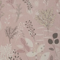 Canvas | Dekostoff | TONI | Blütenstängel, grau/creme/rosa 3