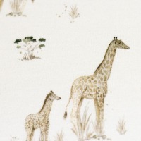 Baumwolljersey WILD ANIMALS | by Christiane Zielinski | Giraffen, naturweiß | Ökotex 2