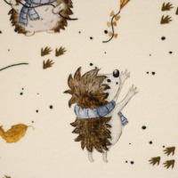 Baumwolljersey HELLO AUTUMN | by Sabine Marschall | Igel, Drachen, naturweiß | 2 Designs | Swafing