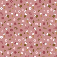 Baumwollstoff Popeline | LOVELY RAINBOW STORY | by Poppy | Flower meadow | blush