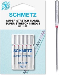 SCHMETZ | 5 Super Stretch Nadeln | HAx1 SP | Nadeldicke 75/11 | auf allen gängigen