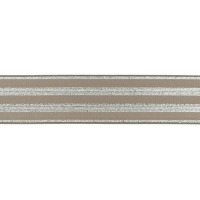 Gummiband | Elastic-Band | 40 mm | Lurex Silber | Taupe