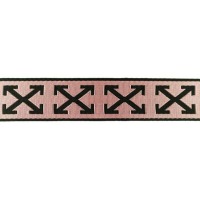 Gurtband Kreuze | gewebt | 38 mm | glänzend | für Taschen | hellrosa