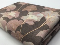 Baumwoll Canvas GINKGO FLOWERS | taupe | Ökotex | by Poppy