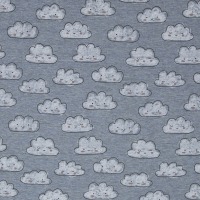 Alpenfleece | NILS | Kuschelsweat | Wolken, blau | ab 50 cm 3