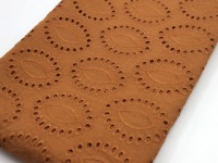 32 cm REST Baumwolle mit Lochstickerei | SCALLOPS | gold brown 2