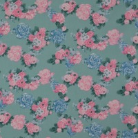 Baumwollstoff Popeline Cotton Club | floral | mint-rosa 3