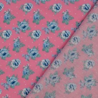 Baumwollstoff Popeline Cotton Club | floral | rosa 2