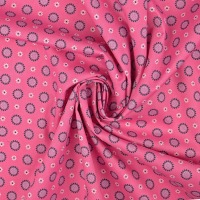 Baumwollstoff Popeline Cotton Club | Kreise | rosa