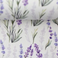 Baumwollstoff Webware | TOM | Lavendel | weiß-lila | Ökotex | ab 50 cm