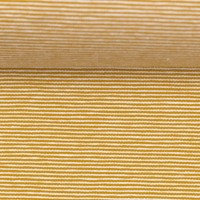 Baumwolljersey Streifen BELLA | Ringeljersey | Miniringel 1 mm | Ökotex | goldgelb-weiß