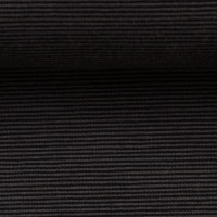 29 cm REST Baumwolljersey BELLA, Streifen, 1 mm, grau-schwarz