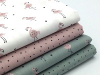 Baumwollstoff Flamingos | 2 Farben | Ökotex | ab 50 cm