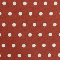 Beschichtete Baumwolle LEONA | Punkte 6 mm | terracotta 2