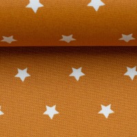 Beschichtete Baumwolle MELUNA | Sterne 1 cm | senf