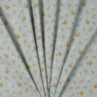 Beschichtete Baumwolle | FLOWERS | by Poppy | teal 5