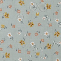 Beschichtete Baumwolle | FLOWERS | by Poppy | teal 4