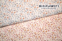 Baumwolljersey MINI FLOWERS | by Christiane Zielinski | creme-rost-jeansblau | Ökotex 4