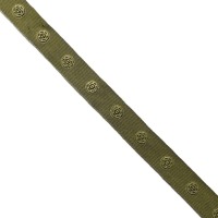 Druckknopfband 2,5 cm Knopfabstand | 18 mm breit | oliv
