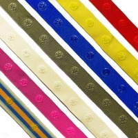 Druckknopfband 2,5 cm Knopfabstand | 18 mm breit | royalblau 2