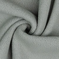 Leichter Baumwollfleece | Sherpa | Ökotex | grey | ab 0,5 m