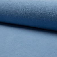 Leichter Baumwollfleece | Sherpa | Ökotex | dusty blue | ab 50 cm