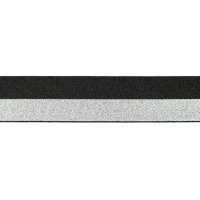 Gummiband Lurex DUO | 40 mm breit | schwarz-silber 2