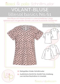 Papierschnittmuster lillesol basics No.61 Volant-Bluse | Größen 80-164