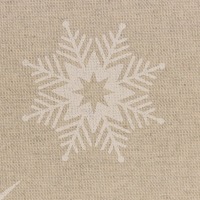 Dekostoff CHRISTIAN Leinenoptik, Sterne, Weihnachten, weiß/silber 3